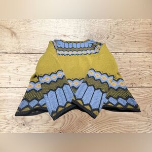 Geometric Patterned Sweater - Multi colored knit Wool jumper sweater XL